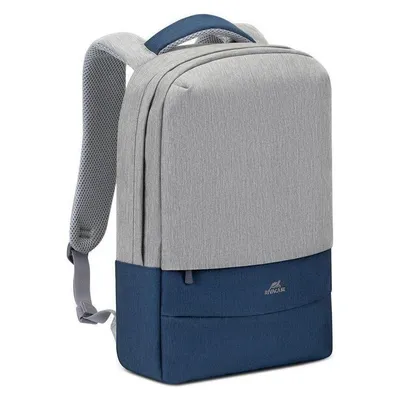 Rivacase 7562 grey/dark blue anti-theft Laptop backpack 15.6