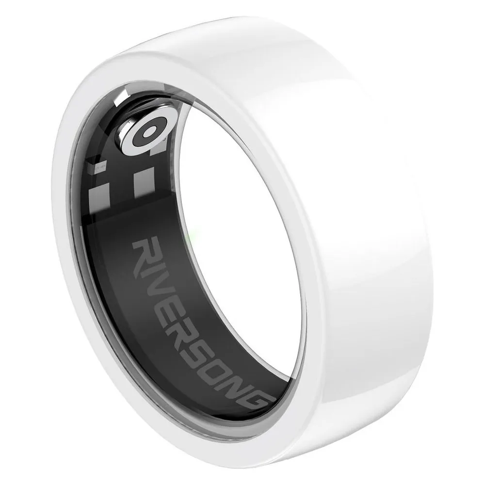 Smart Ring Riversong Trinity SR01 Größe 10 Bluetooth IP68 Akku 3 Tage Weiß