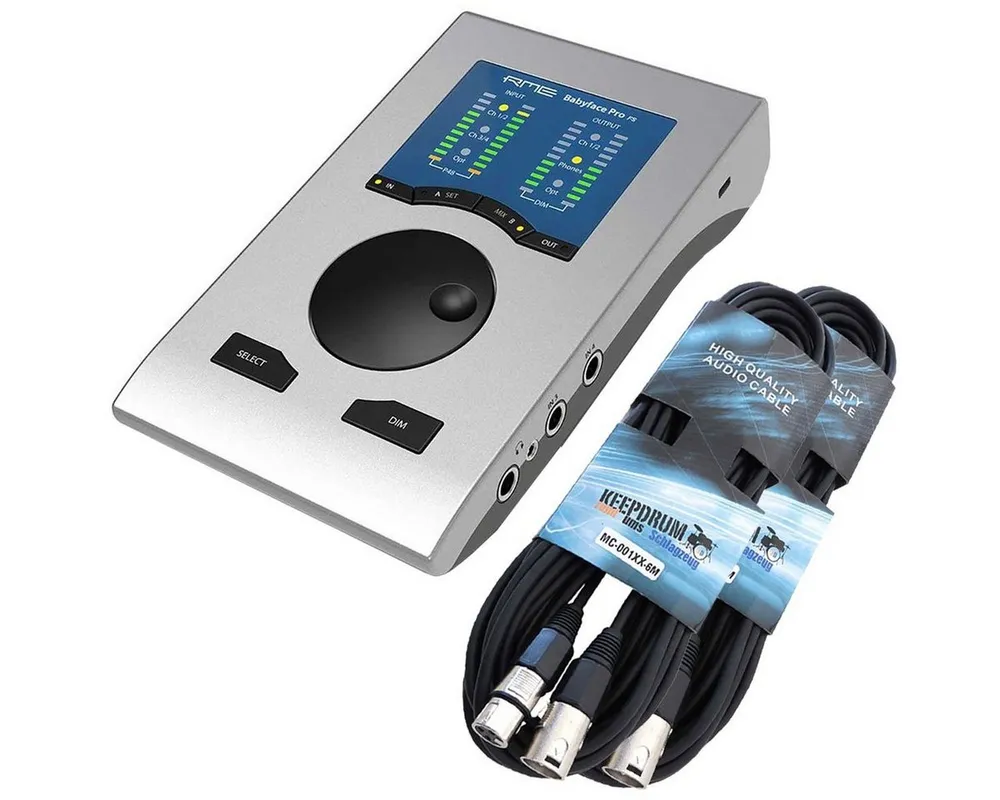 RME Audio RME Babyface Pro FS l USB Interface mit 2x XLR Kabel Digitales Aufnahmegerät (24-Kanel USB-Audiointerface)