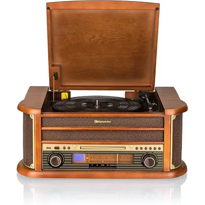 Roadstar HIF-1993BT Retro-Plattenspieler aus Holz
