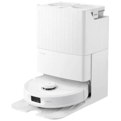 Roborock Qrevo MaxV Roboter-Staubsauger und Bodenschrubber mit automatischer Entleerungsstation, Weiß
