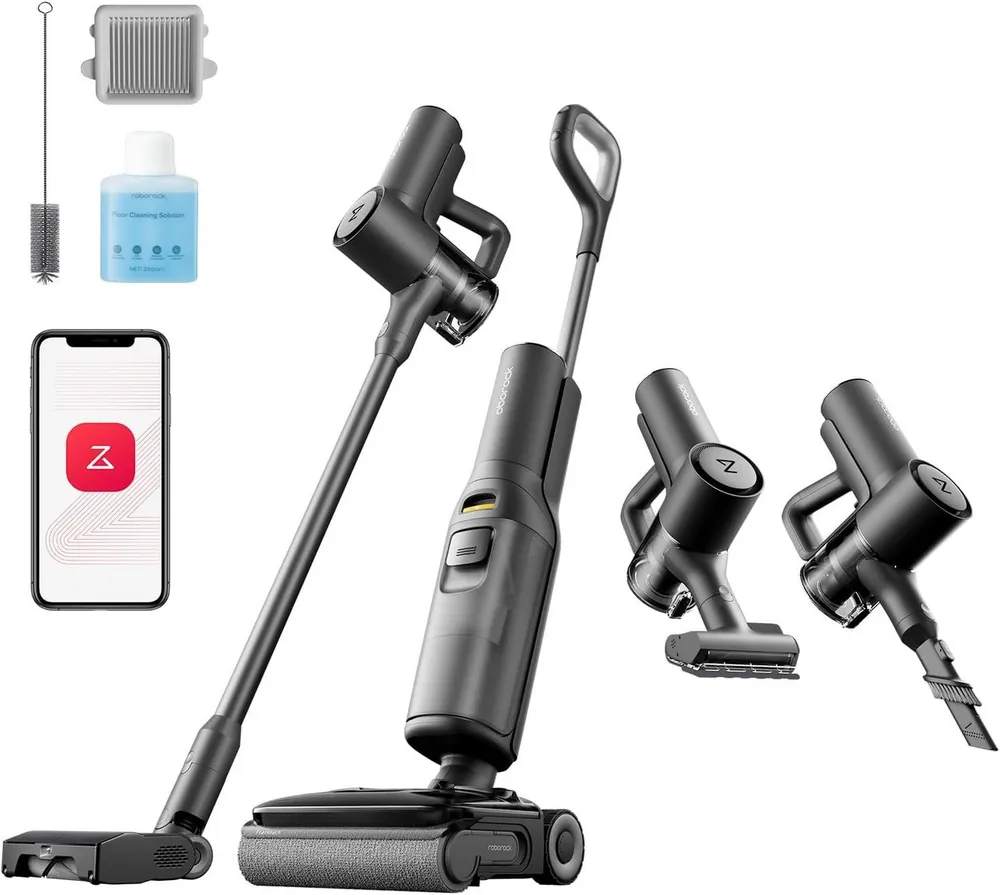 Roborock Nass-Trocken-Akkusauger F25 ACE Combo 5-in-1 kabelloser Sauger Bodenreinigungsmaschine, mit Beutel, 20.000 Pa Absaugleistung, für nasse und trockene Verschmutzungen