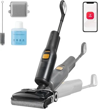 Roborock Nass-Trocken-Akkusauger F25 XT Nass-Trocken-Staubsauger, 180° Lie Flat, 20.000 Pa Hartbodenreiniger mit Zero Tangle, 90°C Heißluft-Schnelltrocknen, elektrischer Mopp, 180° Lie Flat, WLAN