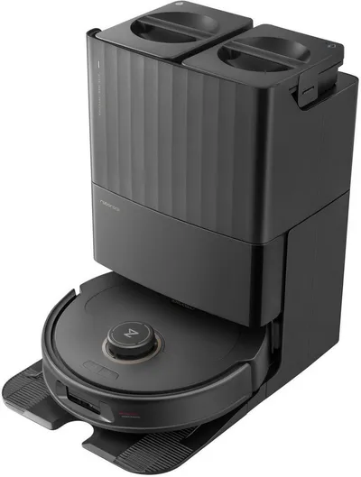 Roborock Saugroboter mit Wischfunktion Roborock QREVO MaxV Black, FlexiArm Design, 70,56 W, Reactive AI Hinderniserkennung, 7.000 PA HyperForce