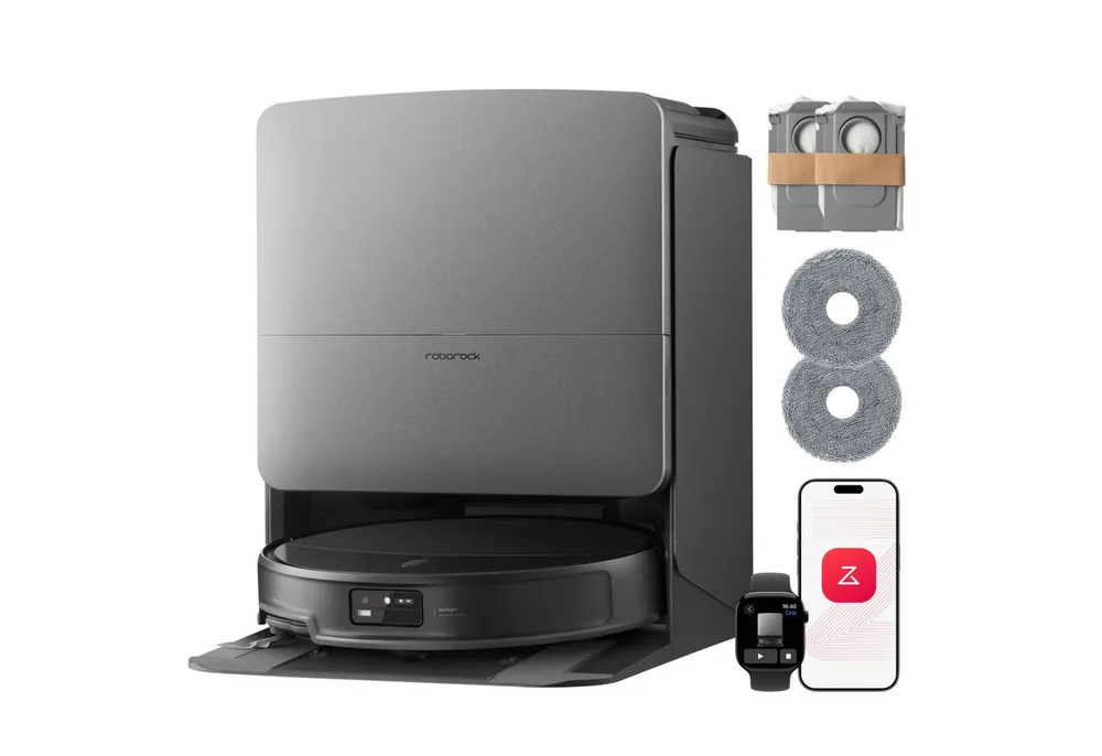 Roborock Saugroboter mit Wischfunktion roborock Saros 20, 36.000 Pa, Brandneues RockDock, AdaptiLift Chassis 3.0, 7,95cm Ultra-Slim Design,StarSight System 2.0