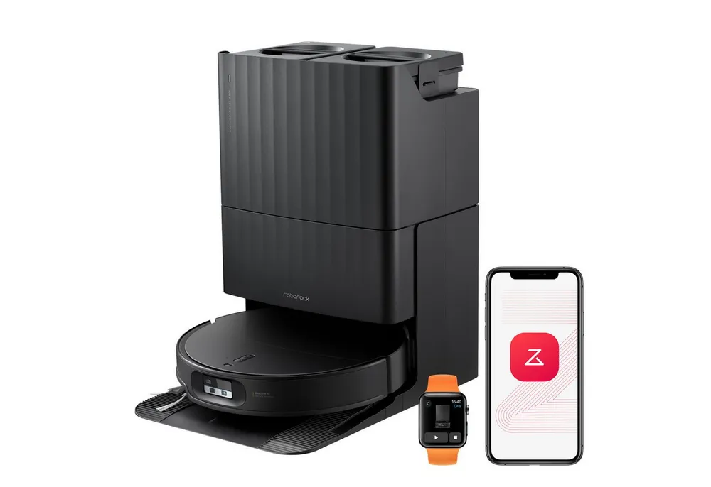 Roborock Saugroboter mit Wischfunktion Qrevo Edge 2, Dual Anti-Tangle System, 25.000 Pa