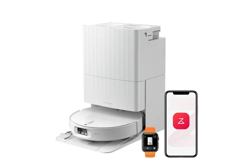 Roborock Saugroboter mit Wischfunktion Qrevo Edge 2, Dual Anti-Tangle System, 25.000 Pa