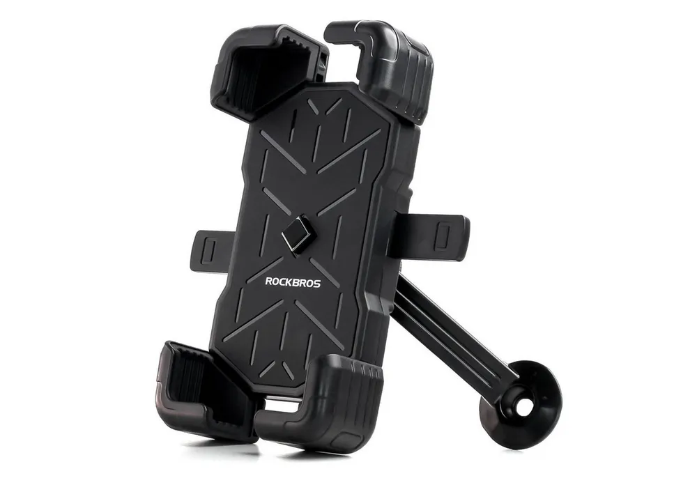 ROCKBROS Handy-Halterung Universal Spiegel 4 Haltepunkte, (bis 7 Zoll, Universal Smartphone Handy Halter für Motorrad Bike Roller Scooter)