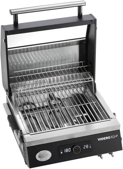 RÖSLE Elektrogrill BBQ-Portable Videro E2-P, 2800 W, tragbar, Variable Temperatursteuerung, Betrachtungsfenster