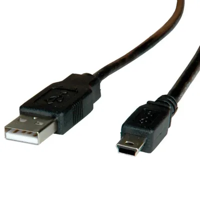 USB-Kabel Roline 1,8 m USB A an Mini-USB B USB 2.0 Schwarz
