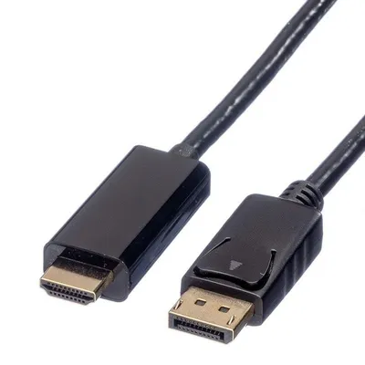Adapterkabel ROLINE 11.04.5785 1 m DisplayPort 1.2 zu HDMI Schwarz