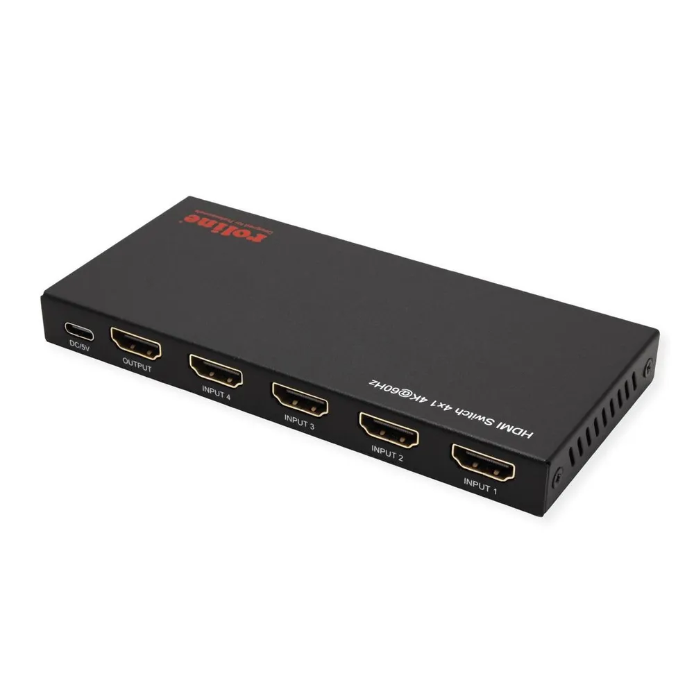 HDMI Switch Roline 4x1 Ultra HD 4K60 mit Fernbedienung