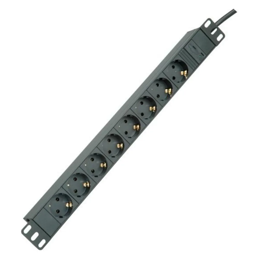 Roline 48.26cm 19 Zoll Steckdosenleiste 8fach C14-Stecker schwarz 2.0 m
