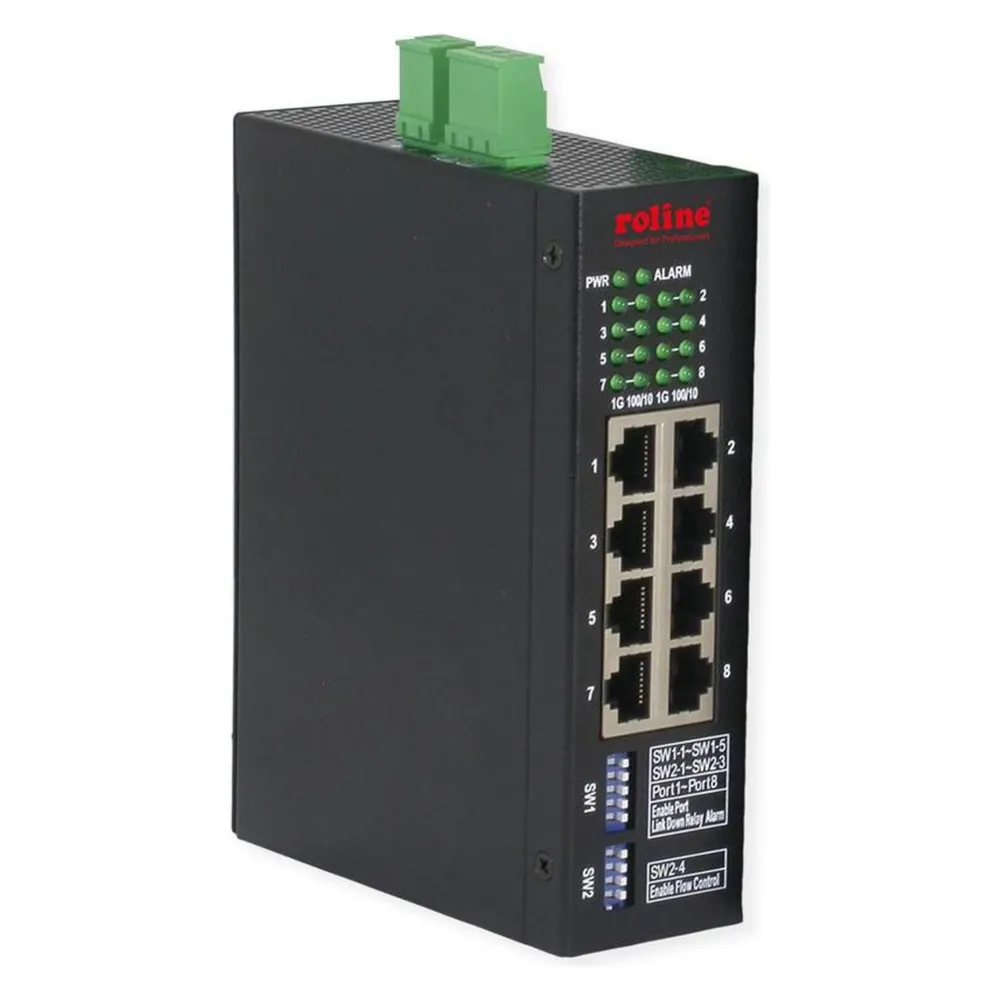 Roline Ind. Mng Gbit Ethernet Switch 8x - Switch - 1 Gbps