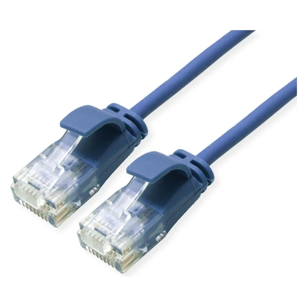 Roline UTP DataCenter Patchkabel Kat.6A, LSOH, slim, blau, 3 m