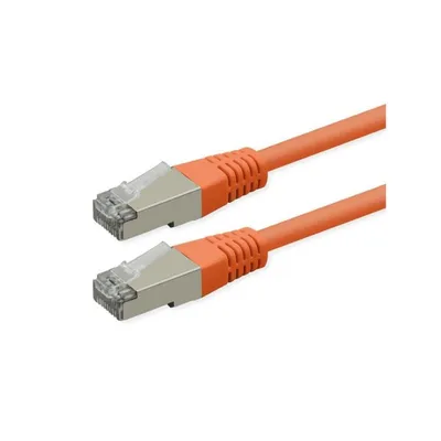 Netzwerkkabel ROLINE S/FTP Cat6 PoE 0,5 m orange