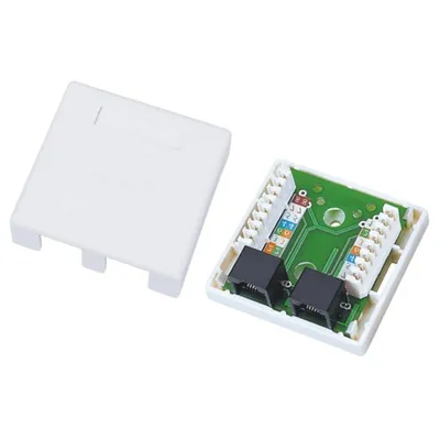 Netzwerkadapter Roline GN002 2xRJ45 Kupplung Weiß Kunststoff Gerade