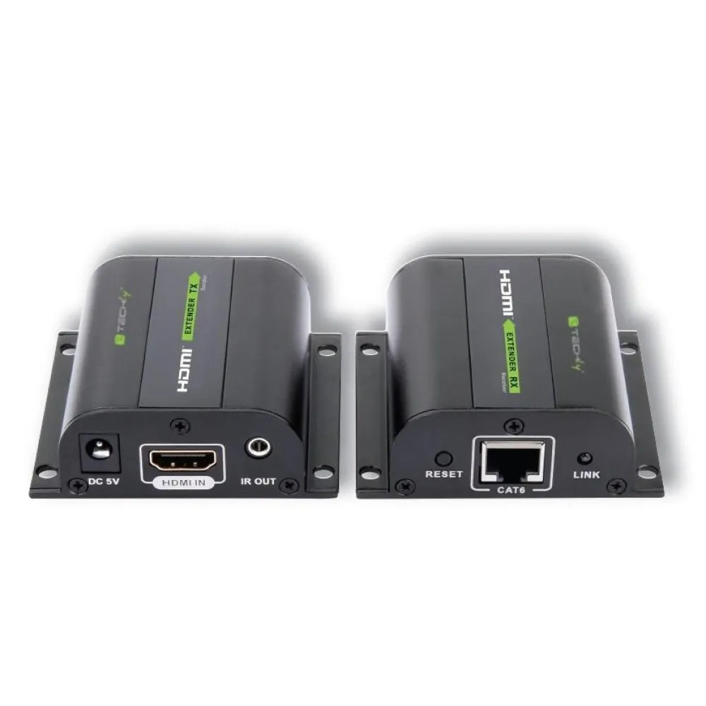 AV Transmitter Techly IDATA EXT-E70I 60 m 3D HDCP Stereo Schwarz Ethernet