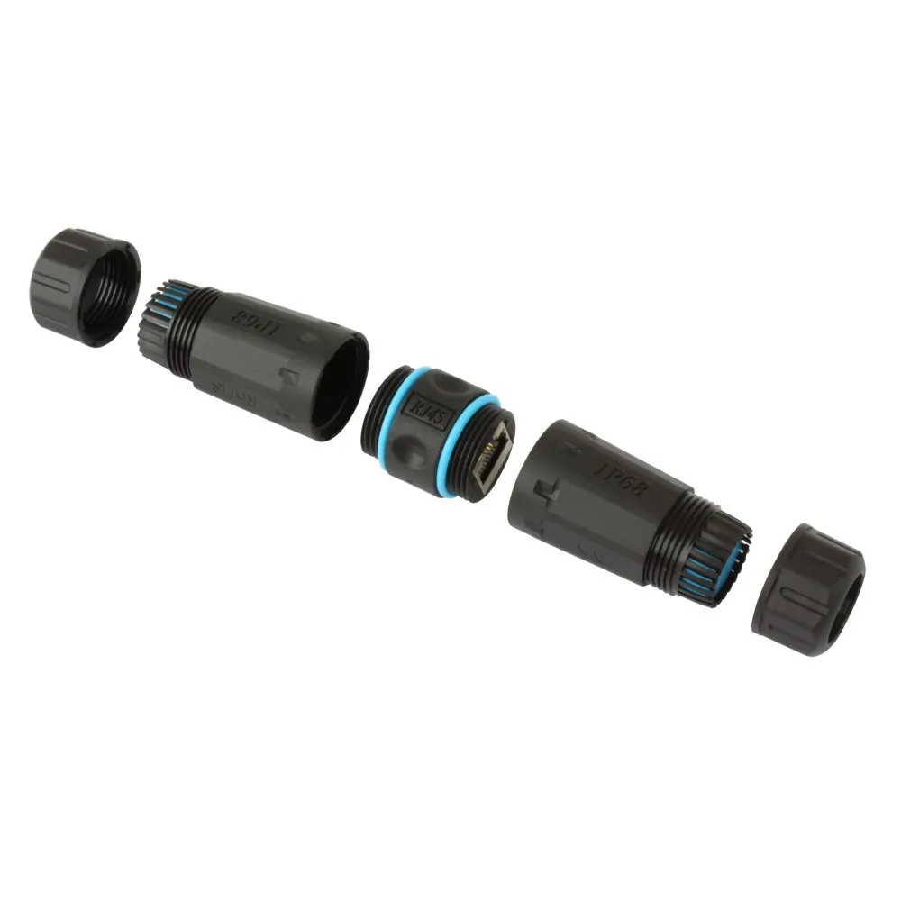 Netzwerkadapter Techly IWP-MD C6-IP68T RJ-45 Schwarz Kunststoff IP68
