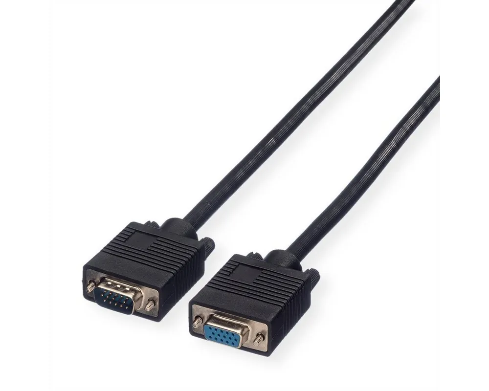 ROLINE SVGA-Kabel HD15 ST - BU Video-Kabel, HD D-Sub 15-polig (HD-15), VGA Männlich (Stecker), HD D-Sub 15-polig (HD-15), VGA Weiblich (Buchse) (200.0 cm)