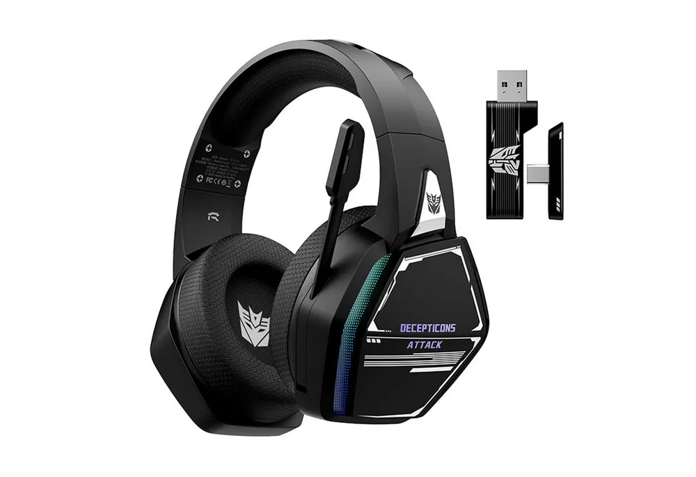 Rolipo 2.4G & Bluetooth 5.4 Kabelloses Gaming-Headset mit 7.1 Surround Sound Over-Ear-Kopfhörer (ca. 0,3kg, 215*111*240mm, Bluetooth, 50 mm Treiber, 30 h Akku – Latenzarm für PC, PS4, PS5, Switch)
