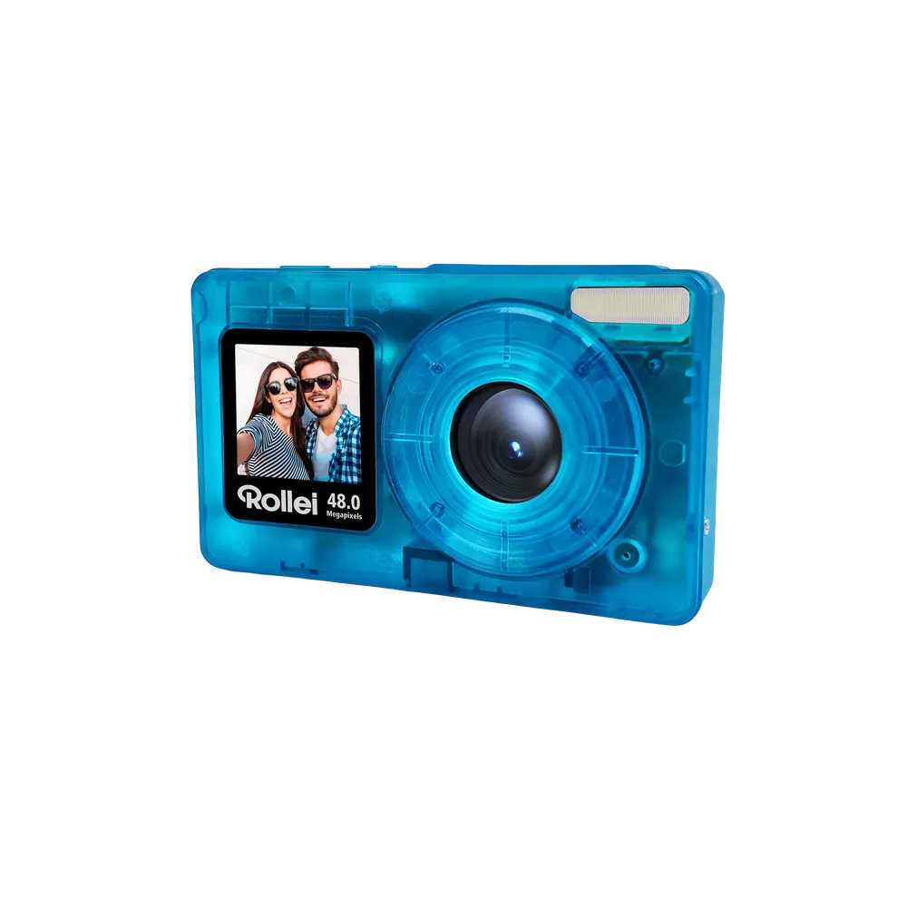 Compactline Pocket Transparent blue Kompaktkamera