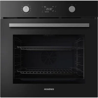 Einbaubackofen Rosieres RO6 T3B3EYTB Pyrolyse Hydrolyse Dampf 78L WiFi A++ Schwarz