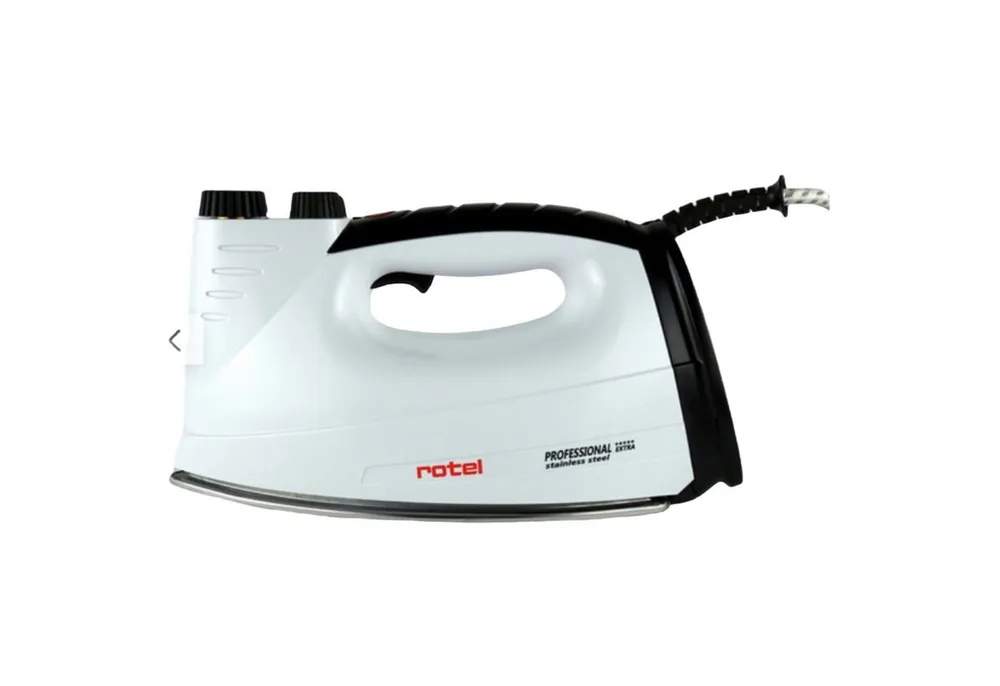 Rotel Dampfbügeleisen Rotel Professional Extra Dampfbügeleisen Schwarz Edelstahlsohle 800W