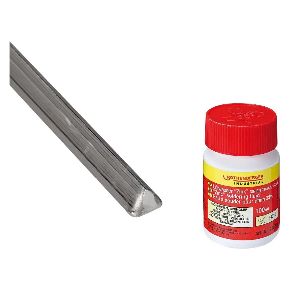 Rothenberger Industrial Set Stangenlötzinn 50 g mit Lötwasser 100 ml