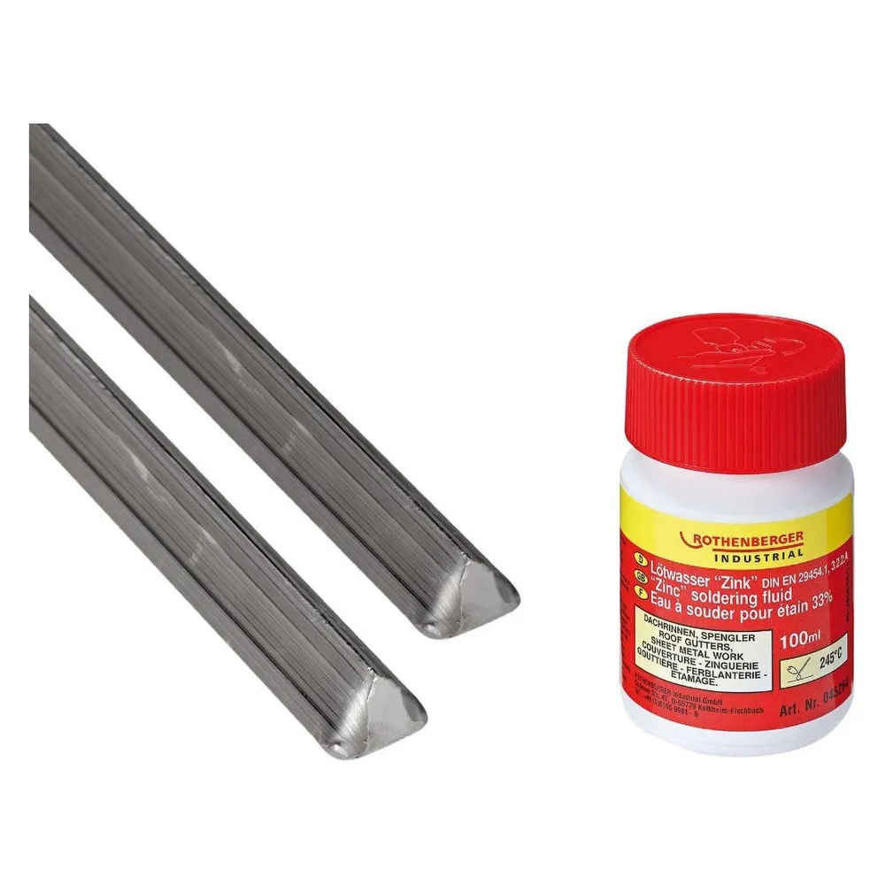 Rothenberger Industrial Set Stangenlötzinn 100 g mit Lötwasser 100 ml