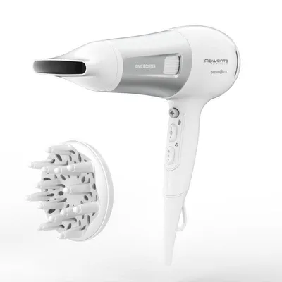 Ionen Föhn Rowenta Powerline CV5930F0 2400W 3 Temperaturstufen 2 Geschwindigkeiten Diffusor Weiß