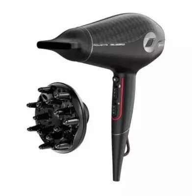 Professioneller Föhn Rowenta CV613LBG 1800W 6 Temperaturstufen 6 Geschwindigkeiten Ionen Diffusor Schwarz