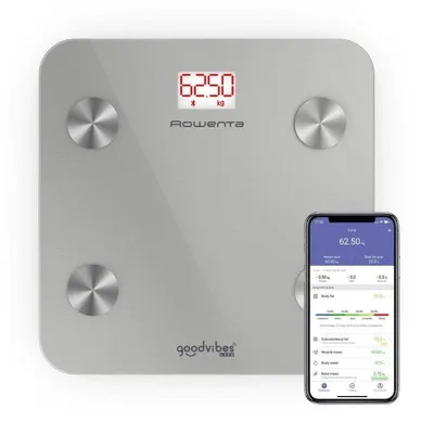 Personenwaage Rowenta Goodvibes LIFE BR9600 160 kg 100 g LED Silber