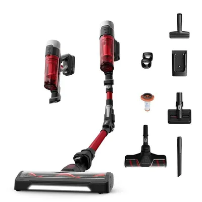 Akku Staubsauger Rowenta X-Force Flex 9.60 RH2099WO 250W 45 Minuten Turbo Bürste Schwarz Rot