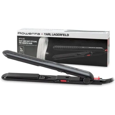 Turmalin-Keramik-Glätteisen Rowenta Extra Liss SF411LF0 230ºC 6 Temperaturstufen Breite Platten Abschaltautomatik Schwarz