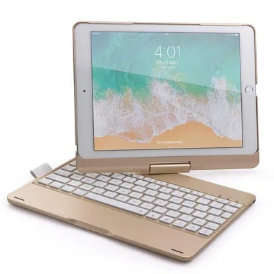 Hülle mit Bluetooth-Tastatur Royal Bailey F109as für iPad Air 5/4 und Pro 11 Gold