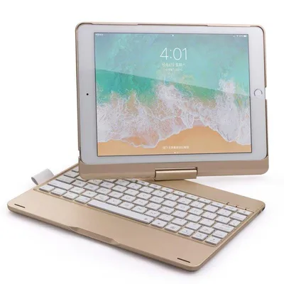 Hülle mit Bluetooth-Tastatur Royal Bailey F180as Gold für iPad