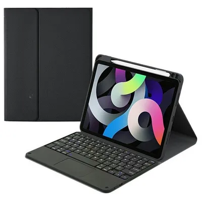 Royal Bailey HK102C Bluetooth-Tastaturhülle für iPad 10.2 (2021/2020/2019)/Air 10.5/Pro 10.5, Schwarz