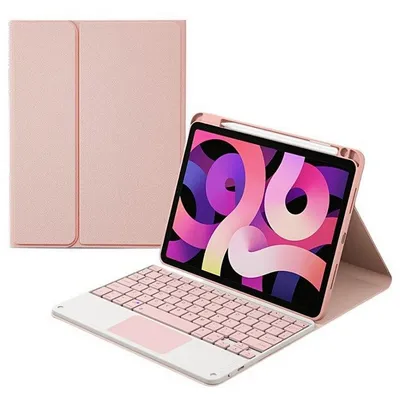 Royal Bailey HK109C Bluetooth-Tastaturhülle für iPad Air 4 (2020) 10.9/Pro 11 (2021/2020/2018), Pink