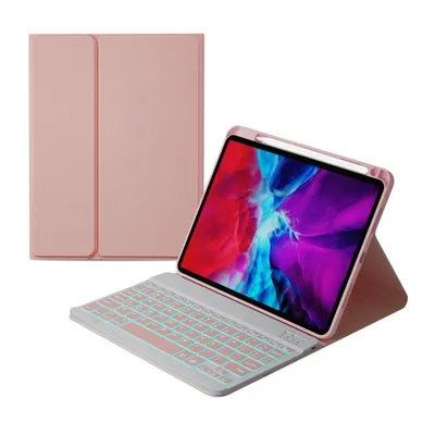 Royal Bailey HK-109D Bluetooth-Tastaturhülle für iPad Air4 2020 10.9/ Pro 11 (2021/20/18), Pink