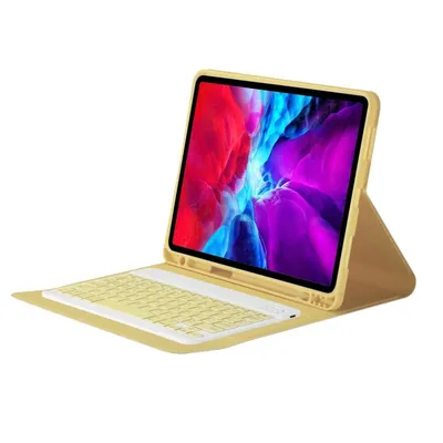 Royal Bailey PS97 Bluetooth-Tastaturhülle für iPad Pro 9.7 (2018)/Air 2/Air (2017) – Gelb