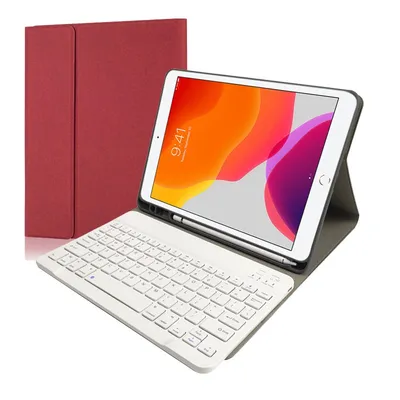 Royal Bailey Rk102 Hülle mit Bluetooth-Tastatur für iPad 10.2 (2021/2020/2019)/iPad Air 10.5/iPad Pro10.5 Rot