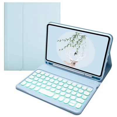 Royal Bailey TS006D Bluetooth-Tastaturhülle für iPad Mini 6, US-Englisch, QWERTY, Blau