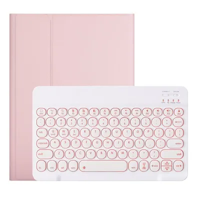 Royal Bailey YM97D Bluetooth-Tastaturhülle (US-Englisch) für iPad 2017–2018/Pro 9.7/Air 2/Air, Pink