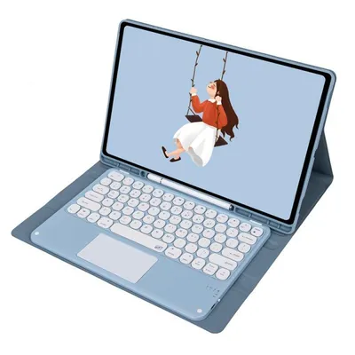 Bluetooth-Tastatur Hülle Royal Bailey Ym-t970c mit Anleitung für Samsung Tab S7+ 12.4"