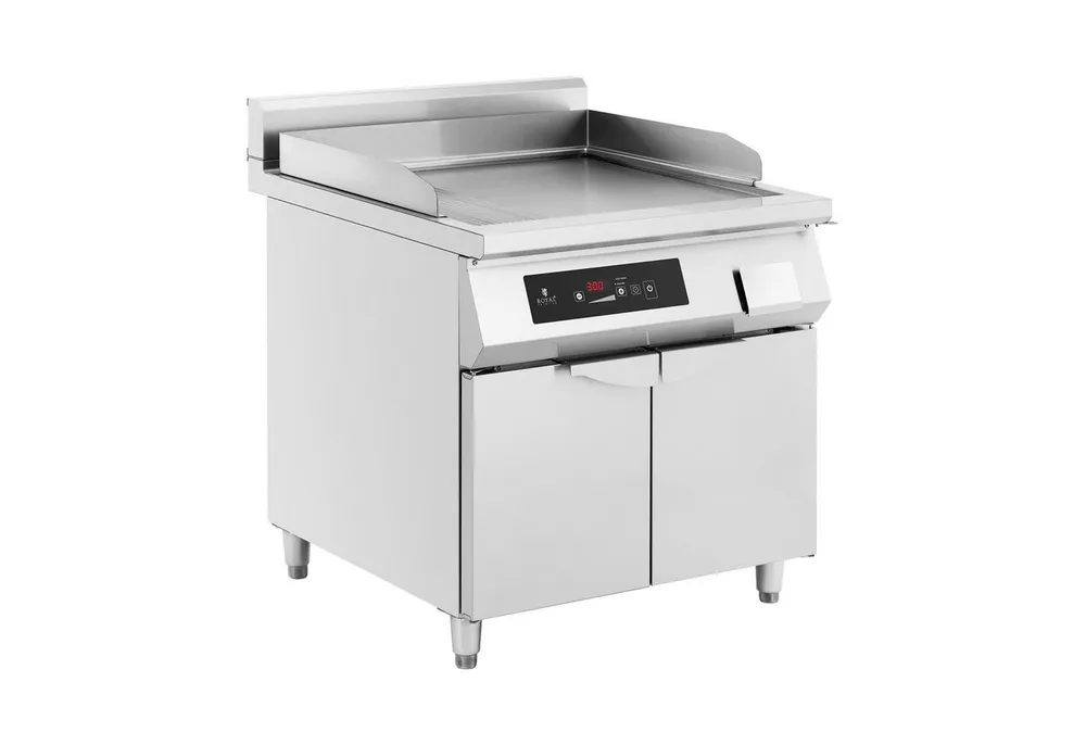 Royal Catering Elektrogrill Induktionsgrill Grillplatte 10.000 W glatt Timer Gastro Profi 380V LED, 10000 W