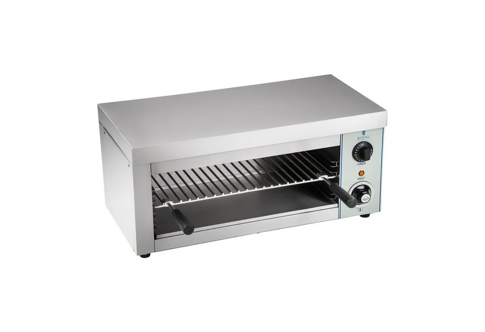 Royal Catering Elektrogrill Salamander Ofen Überbackgerät Elektro Grill Toaster Edelstahl 2000 W, 2000 W