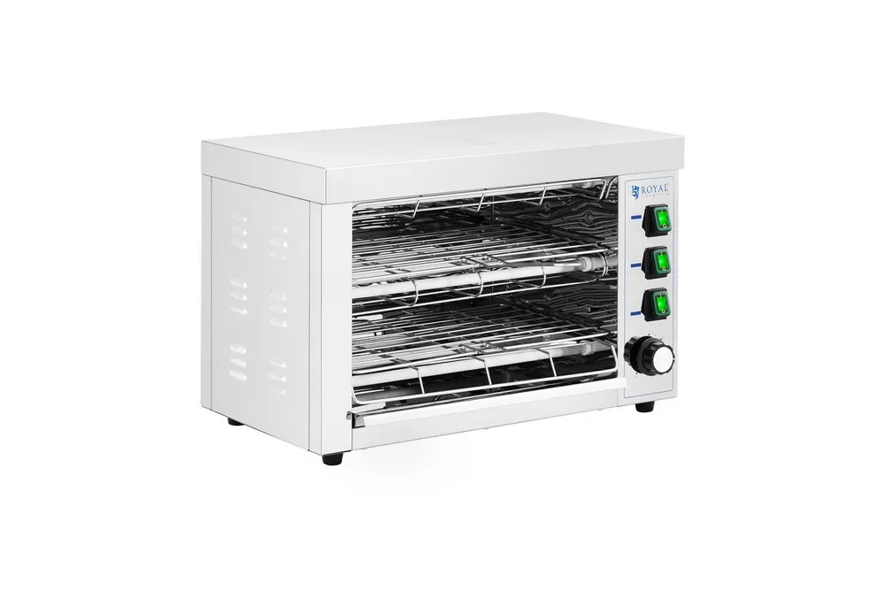 Royal Catering Elektrogrill Salamander Grill Toaster 50 - 300°C Überbackgerät Timer Küche Gastro, 3150 W