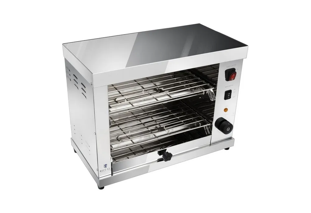 Royal Catering Elektrogrill Salamander Toaster Überbackgerät Toast Gastro Ofen Mit Timer 3250W, 3250 W