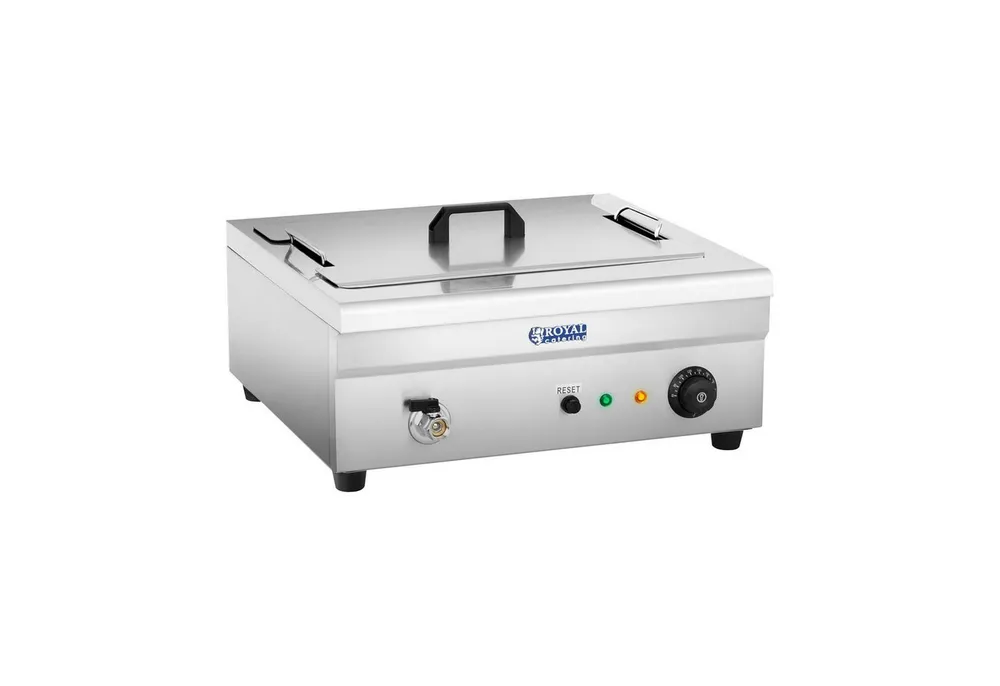 Royal Catering Fritteuse RCBG-18STHB, 3200 W, 18 l Fettbackgerät 3200 W 60 - 200 °C Frittiergerät Ablasshahn 230 V